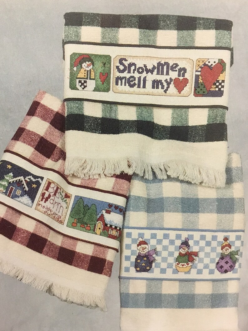 Snow folks at Home Counted cross stitch pattern book from Jeanette Crews Designs