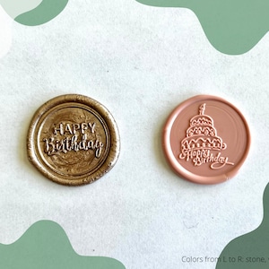 Gelukkige verjaardag aangepaste lakzegel - zelfklevend - meerdere ontwerpen - verjaardagskaarten