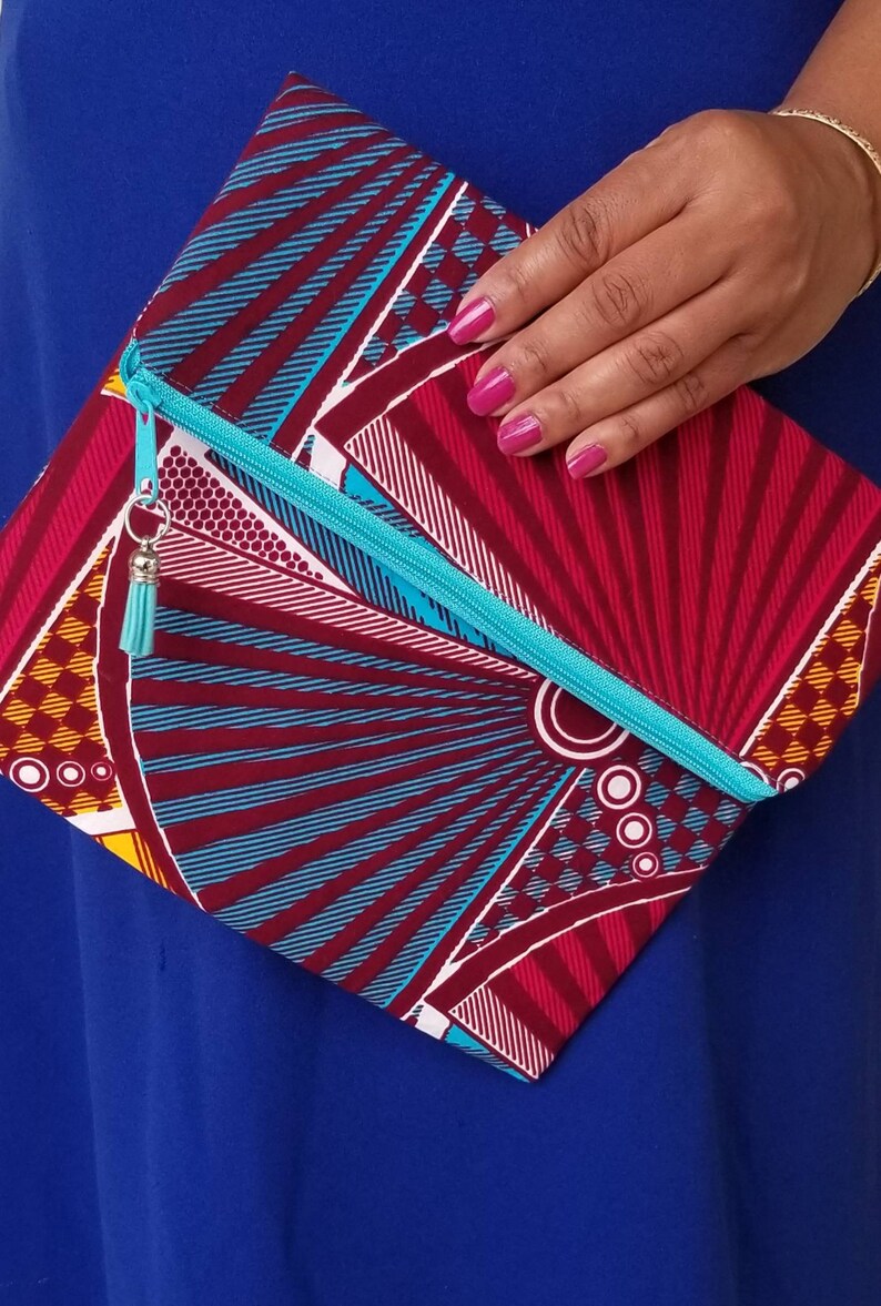Ankara Foldover Clutch Purse Etsy
