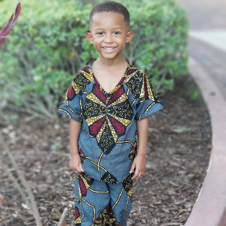Boys' Dashiki Set in African Print | Etsy