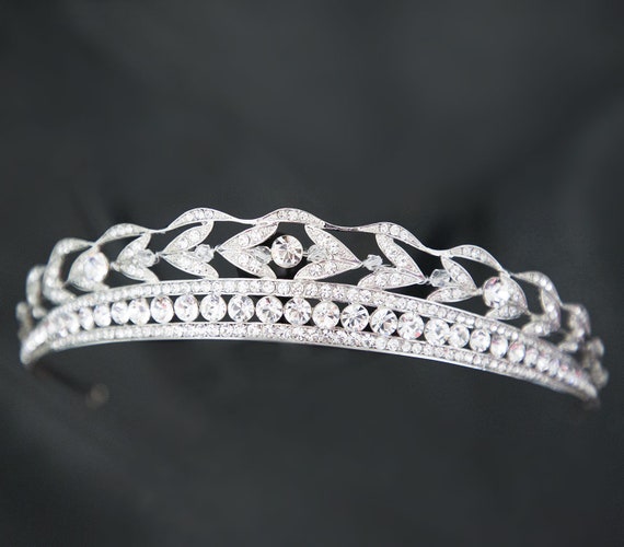 Trouwen Accessoires Haaraccessoires Kransen & Tiaras Crystal Tiara Swarovski Bridal Diadem Swarovski Crown Zilveren Bruids Tiara Crystal Wedding Tiara Art Deco Tiara 