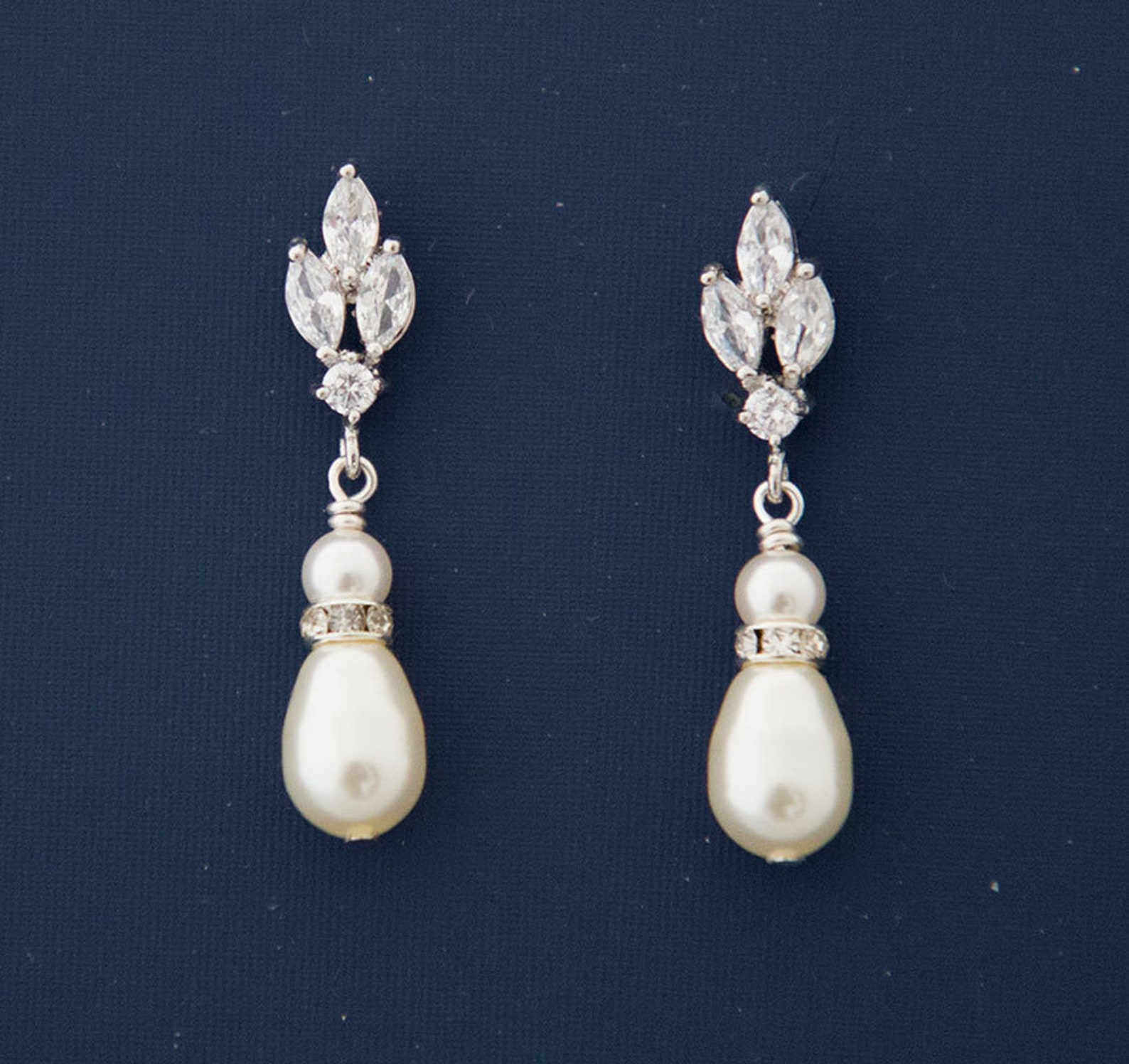 CELESTE STATEMENT EARRING CUBIC ZIRCONIA/PEARL main image 1