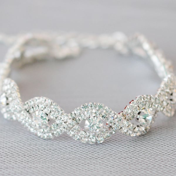 Wedding bracelet, Bridal Crystal Bracelet, Crystal Wedding bracelet, Bridesmaid Bracelet, Wedding bracelet for bride, bracelet mariage