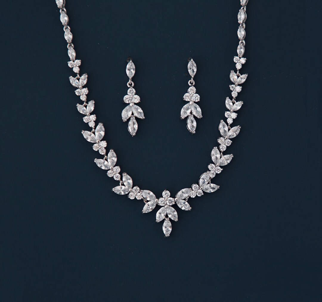 Parure De Bijoux Mariage Strass - Collier Et Boucles D'oreilles Cristal - PLABBDPL