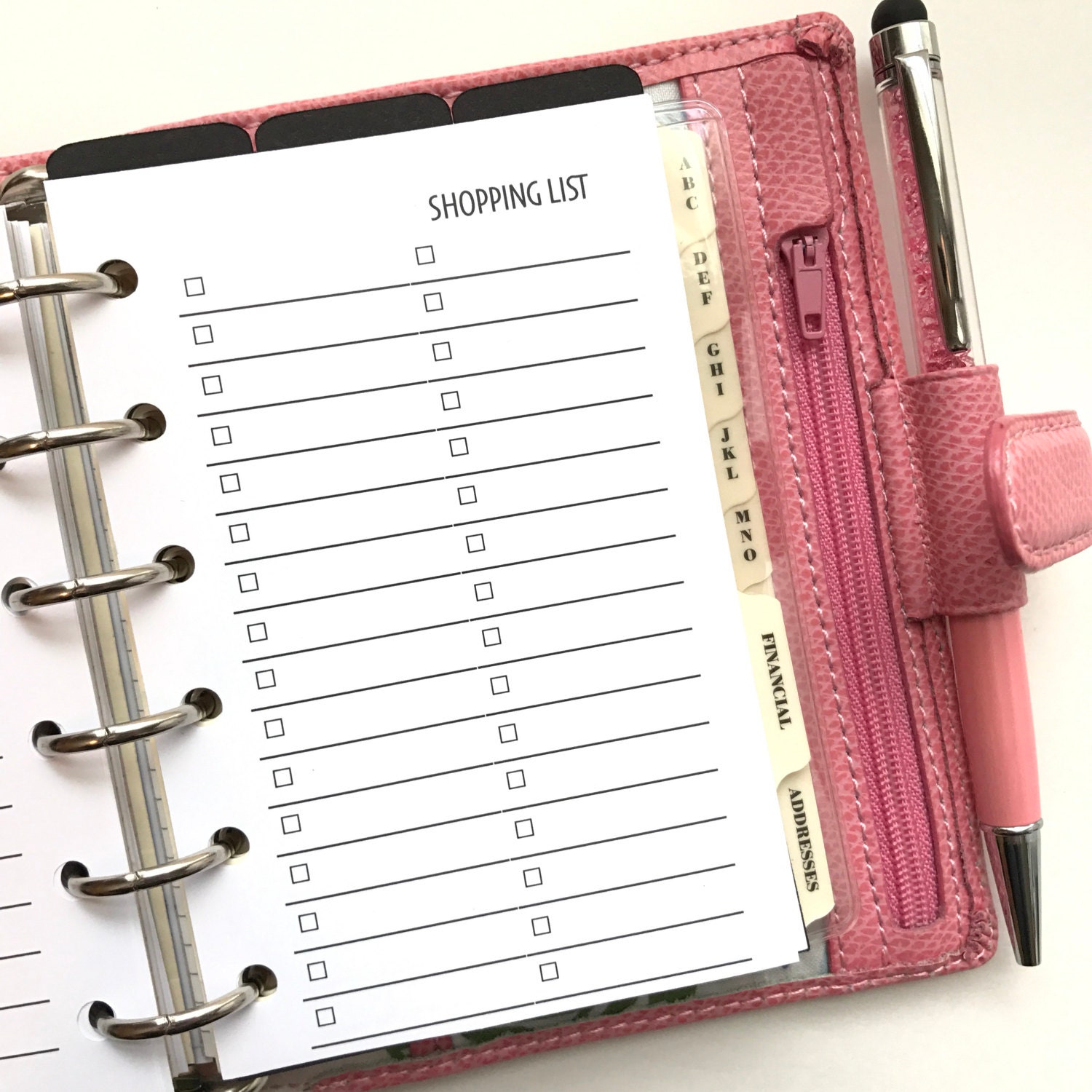 Shopping Lists Planner Inserts Pocket Size Planner Etsy
