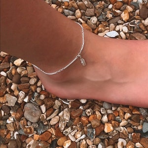 Sterling Silver Feather Anklet