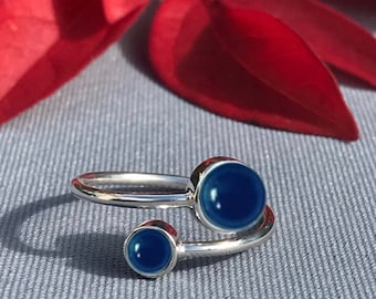 Lapis Lazuli and Sterling Silver Adjustable Ring