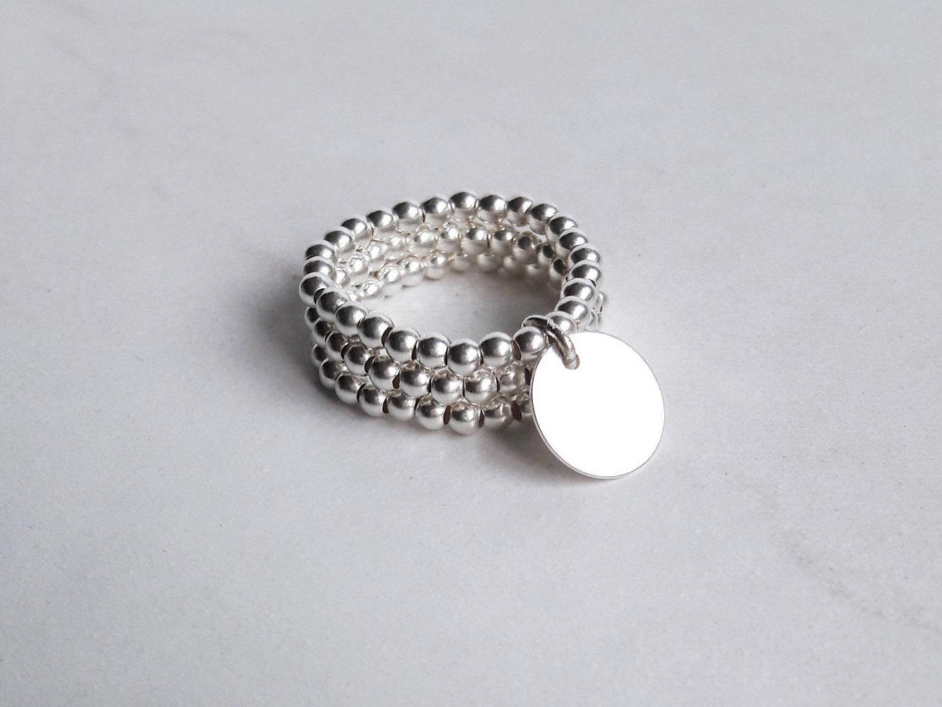 Bague perle 3 rangs cheap