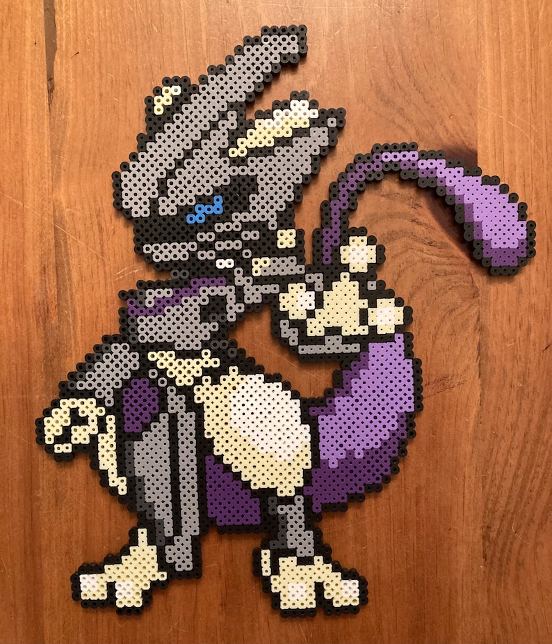 Mewtwo/armored Pokemon Perler Bead Etsy