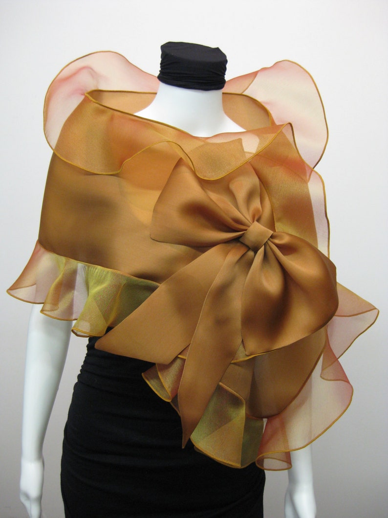 Evening Shawl Ruffle Scarf Silk Wrap Wedding Wrap Evening Etsy