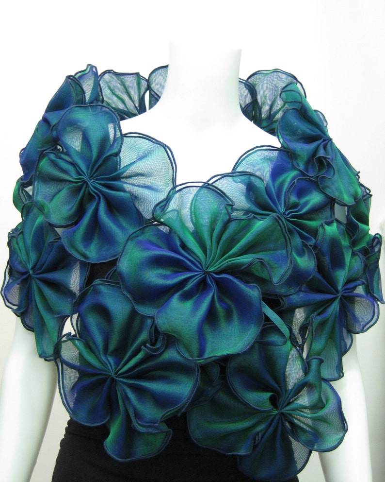 Silk shawl floral shawl floral scarf evening wrap wedding Etsy