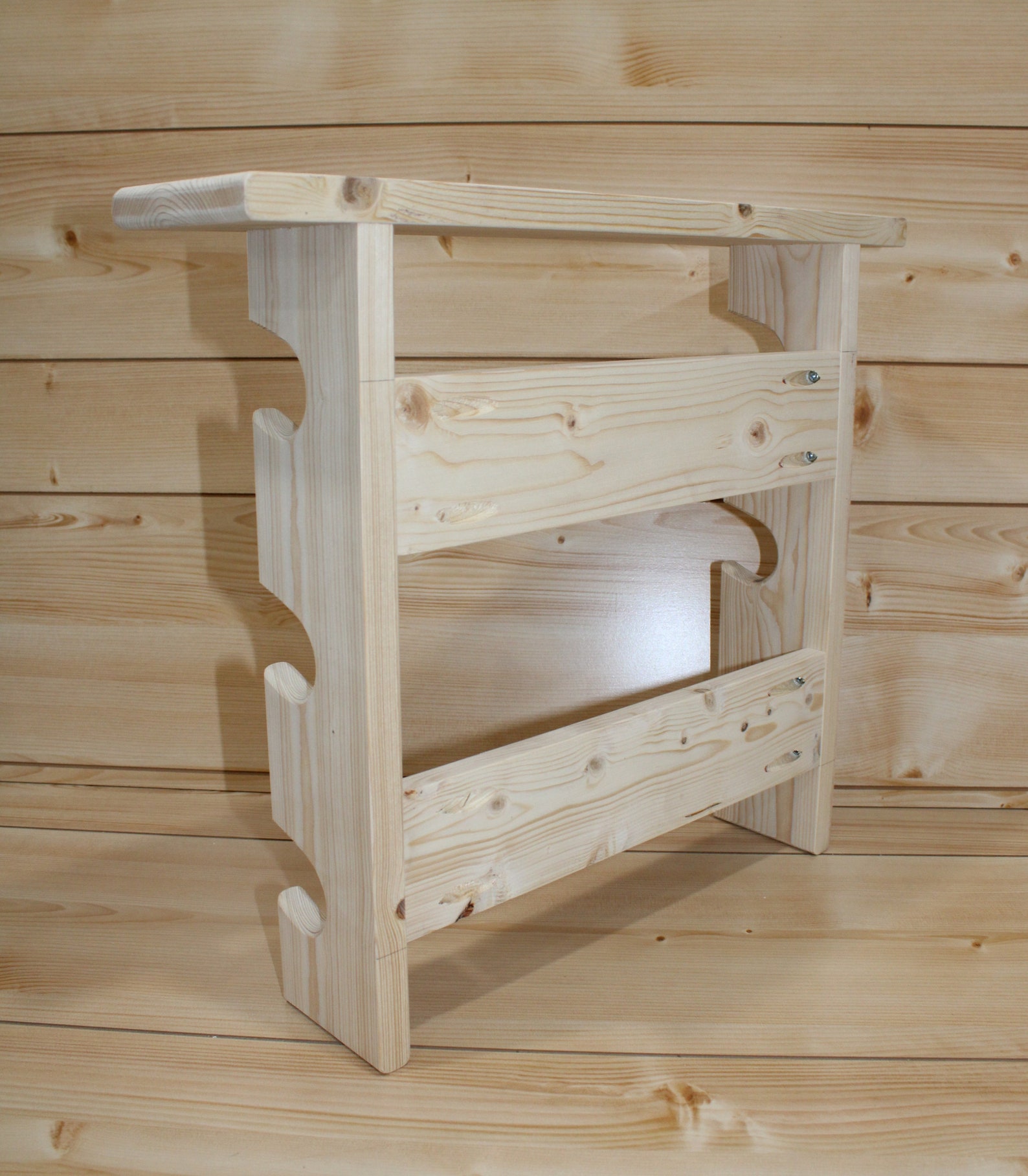 Table Side Pin Rack Rolling Pin Rack With Three Slots – Rolling Pin Rack With Shelf ...