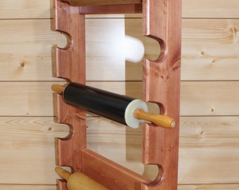 Rolling Pin Rack with Five Slots - Multiple Rolling Pin Rack - Rolling Pin Holder - Rolling Pin Storage - Rolling Pin Rack for 5