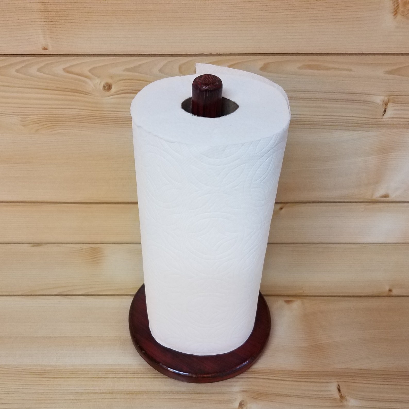 Red Paper Towel Holder Antiqued Red Standing Paper Towel Etsy
