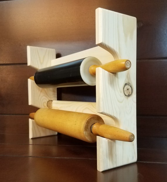 Rolling Pin Rack With Two Slots Multiple Rolling Pin Rack | Etsy