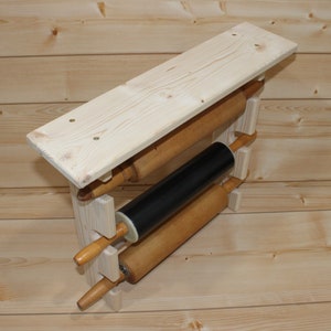Rolling Pin Rack With Three Slots – Rolling Pin Rack With Shelf ...