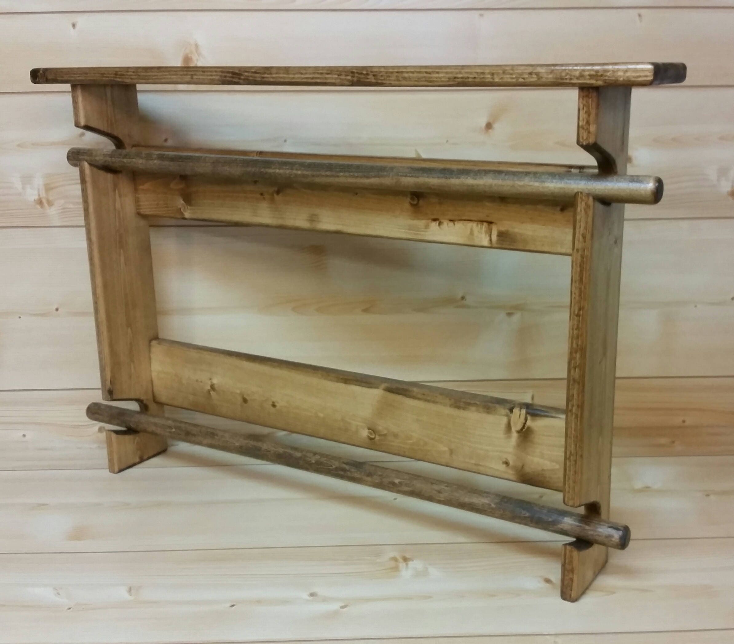 Quilt Rack Wooden Quilt Rack Quilt Rack Wall Mount Quilt Etsy