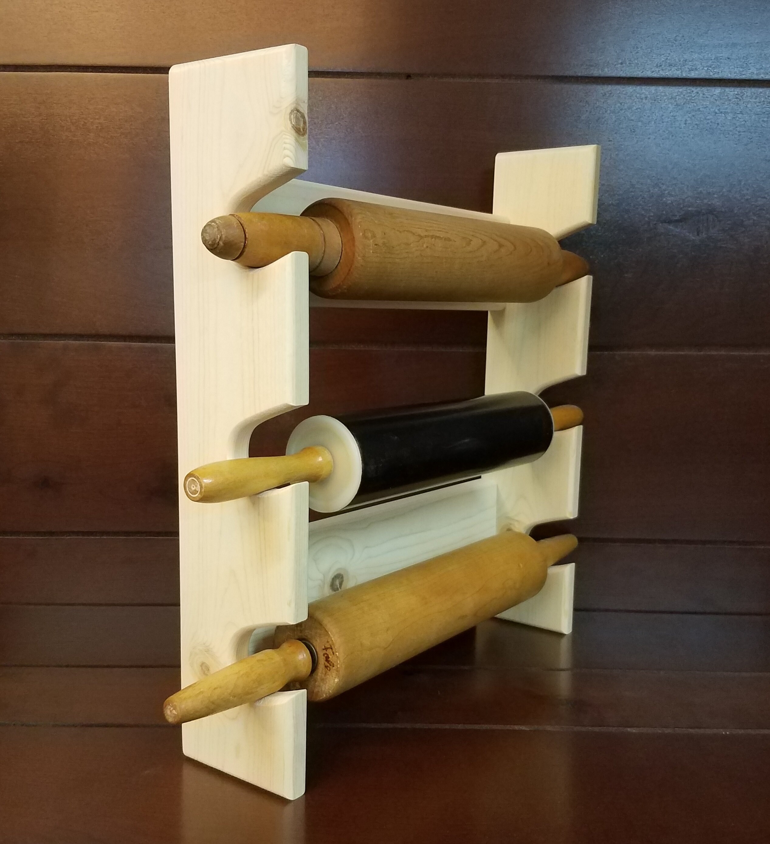 Rolling Pin Rack With Three Slots Multiple Rolling Pin Rack Etsy UK
