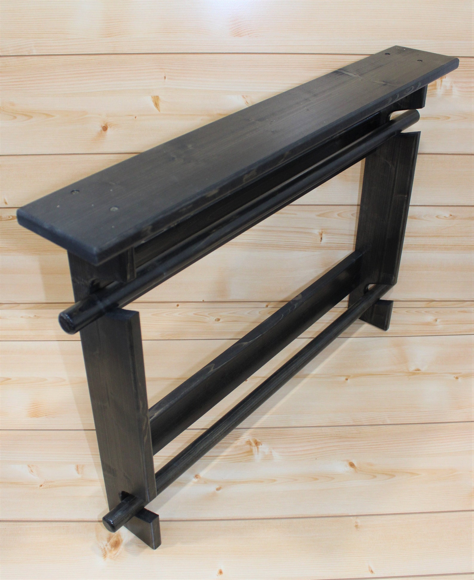 Quilt Rack Black Quilt Rack Quilt Rack With Shelf Afghan Etsy