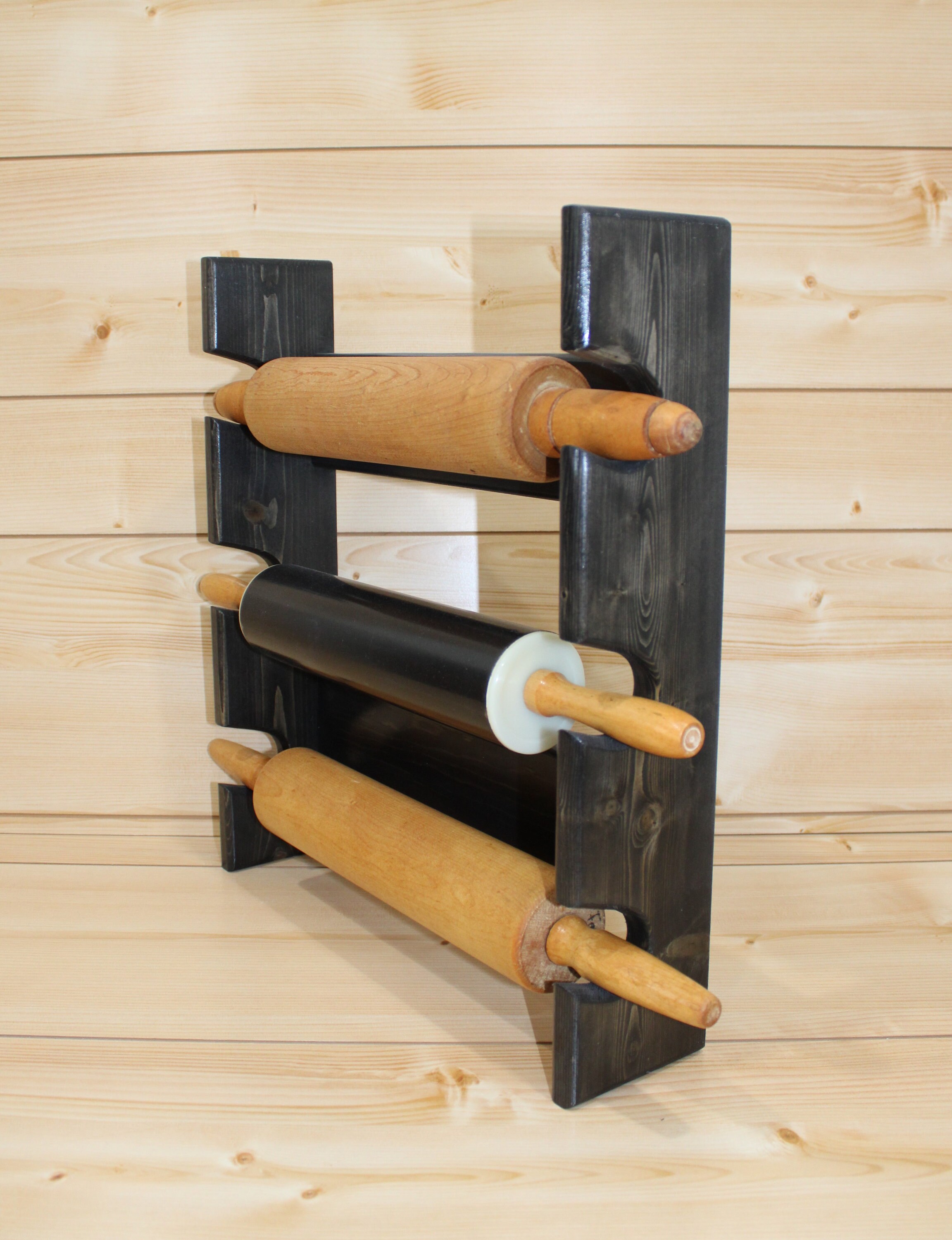 Rolling Pin Rack With Four Slots Multiple Rolling Pin Rack Rolling Pin  Holder Rolling Pin Storage 4 Rolling Pin Rack 