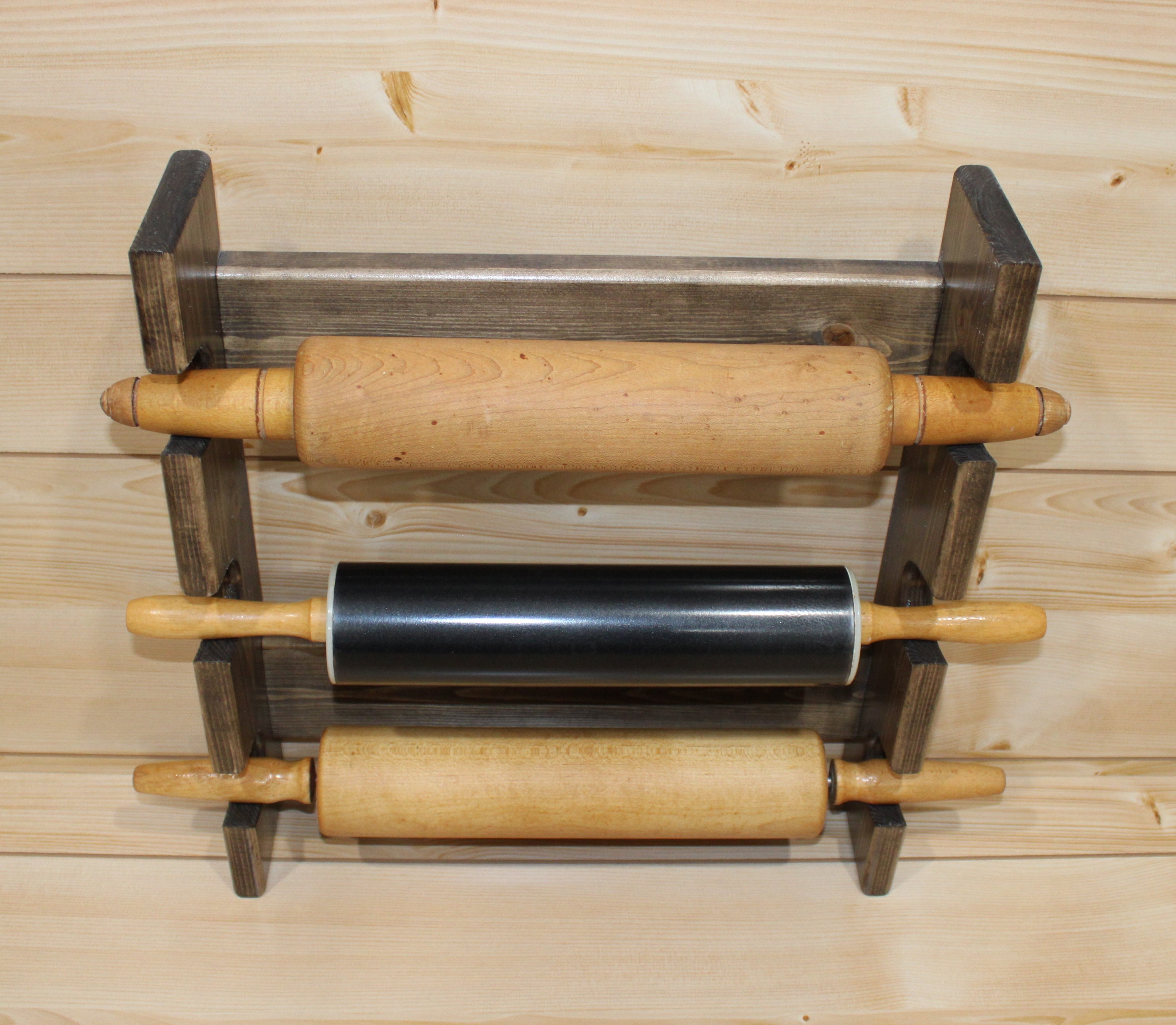 Rolling Pin Rack With Three Slots - Multiple Rolling Pin Rack - Rolling ...