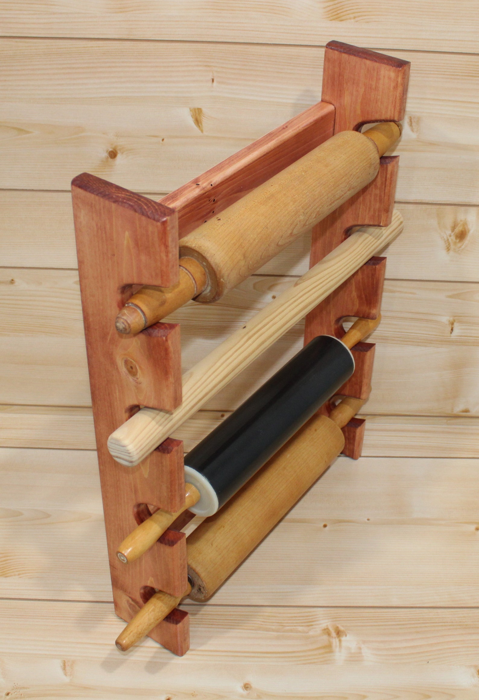 Rolling Pin Rack With Four Slots Multiple Rolling Pin Rack Etsy