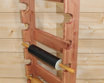 Rolling Pin Rack with Six Slots - Multiple Rolling Pin Rack - Rolling Pin Holder - Rolling Pin Storage - Rolling Pin Rack for 6