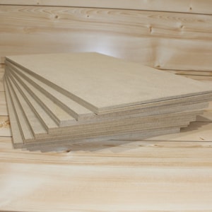 1/4&quot; MDF Sheets - 6mm MDF Sheets - Medium Density Fiberboard - Draftboard - Glowforge Ready Sheets - Glowforge Wood - Laser Ready Material