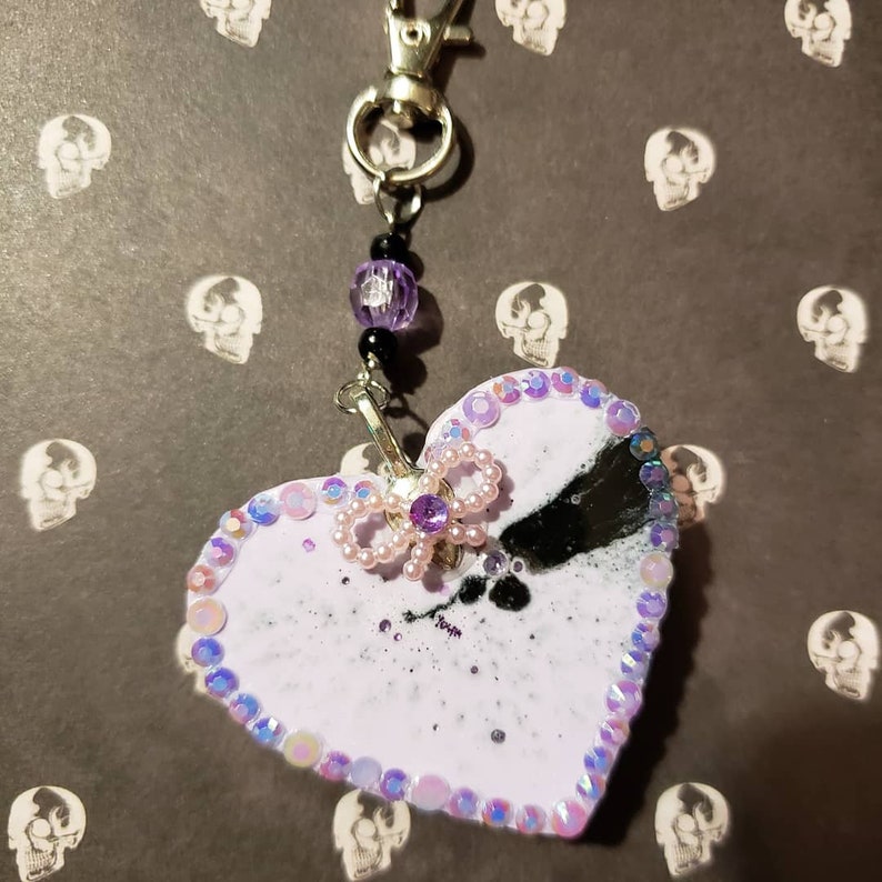 Witch Pastel Purple Heart Keychain