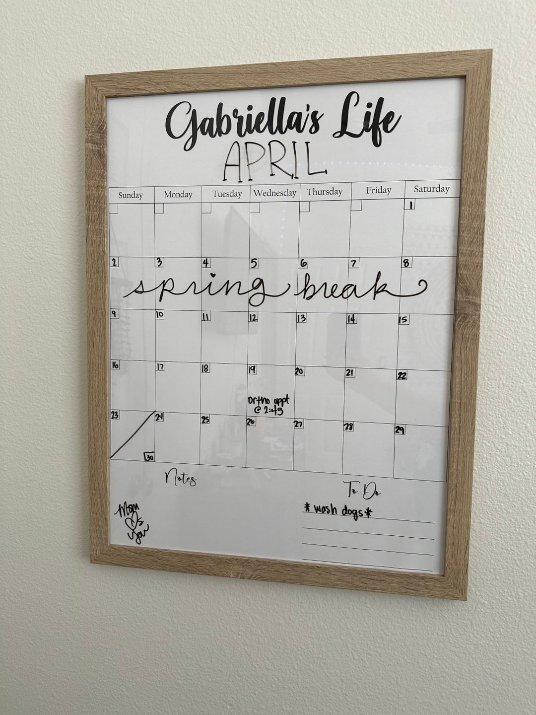 Personalized Large Family Monthly Calendar/organizer - Etsy