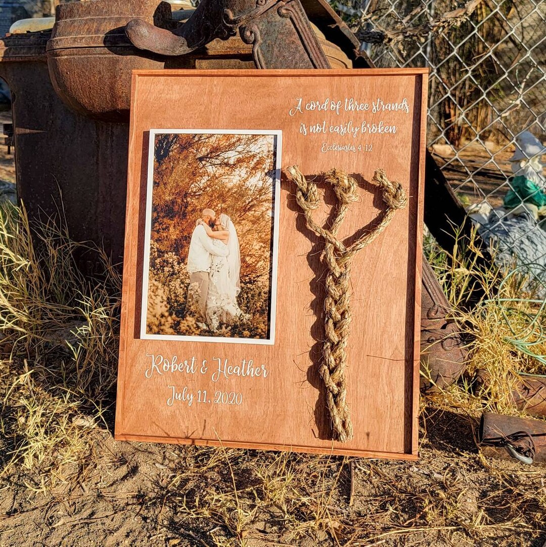 14 X 18 Wood Sign With Personalized Names, Date & Photo as Well as ...