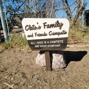Personalized National Park Family Camping Sign
