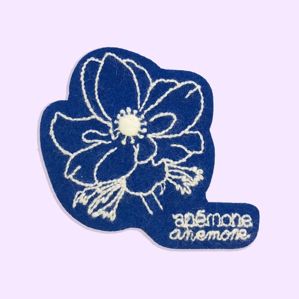 Patch Fleur, anémone, patch brodé thermocollant, écusson, custom  iron on patch, patch Kawai, secret Santa