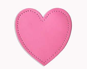 Pink heart elbow to sew leather, elbow sweater, elbow to sew, knee pad, available in several colors