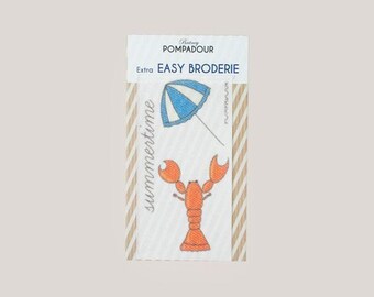 Lobster, Summertime - Embroidery patterns, Extra EASY EMBROIDERY