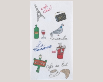 Embroidery patterns for tee-shirt - Paris, EASY EMBROIDERY