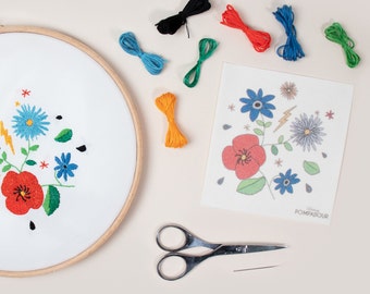Flowers - Big EASY EMBROIDERY kit