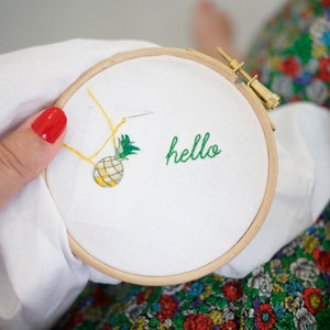 Hello Pineapple EASY EMBROIDERY Kit image 7