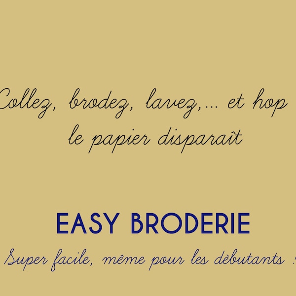 Papier à broder solufix A4, EASY BRODERIE - autocollant et hydrosoluble