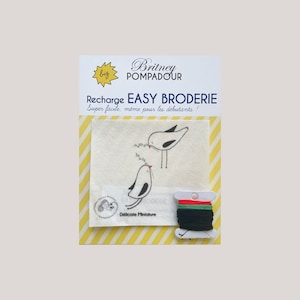 Les Amoureux - Embroidery patterns, Extra Big EASY BRODERIE by Britney Pompadour and Delicate Miniature