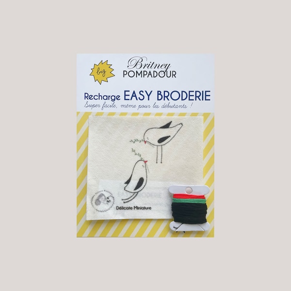 Les Amoureux - Embroidery patterns, Extra Big EASY BRODERIE by Britney Pompadour and Delicate Miniature