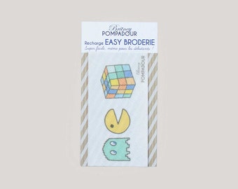 Pacman, Rubix cube - Motifs à broder, Extra EASY BRODERIE