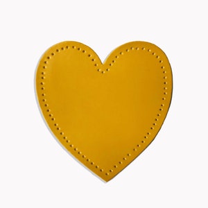 Yellow heart elbow to sew leather, elbow sweater, elbow to sew, knee pad, available in several colors
