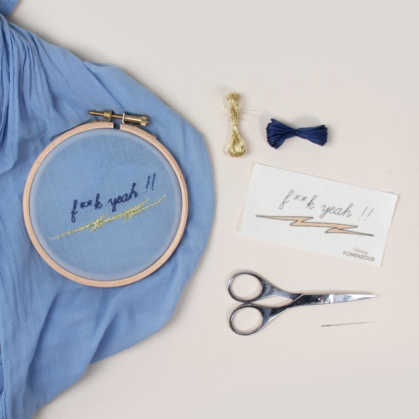 F**k yeah - EASY EMBROIDERY Kit