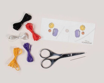 Precious stones for shirt collar - EASY EMBROIDERY Kit