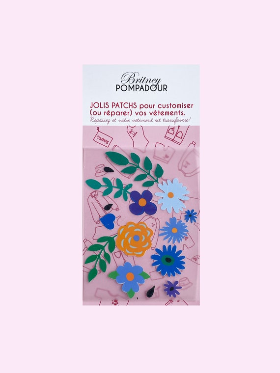 Blue Flowers, Thermo-adhesive Patch 