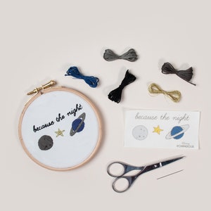 Because the night - EASY EMBROIDERY Kit