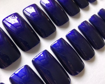 Purple Wide False Nails, Extra Wide Nails, Wide Fit Press on Nails, Purple Nails, Drag Nails, Wide Pressons, Full Set - no need to measure.