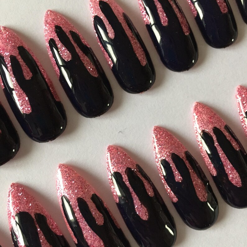 glitter stick on nails