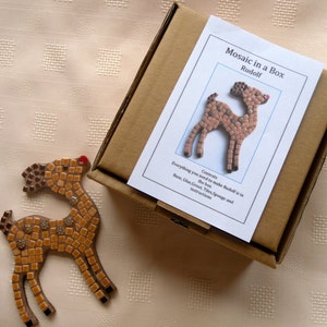 Rudolf Mosaic Kit/christmas Decoration/tree Decoration/christmas DIY ...